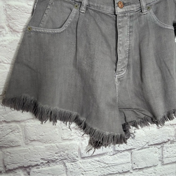 Free People Gray Jean Shorts - Picture 8 of 15